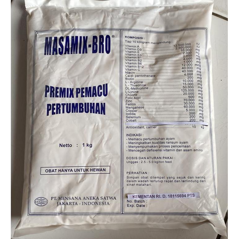 BRIDTIS- Masamix Bro Premix Pemacu Pertumbuhan Ayam Broiler Pedaging 1 Kg