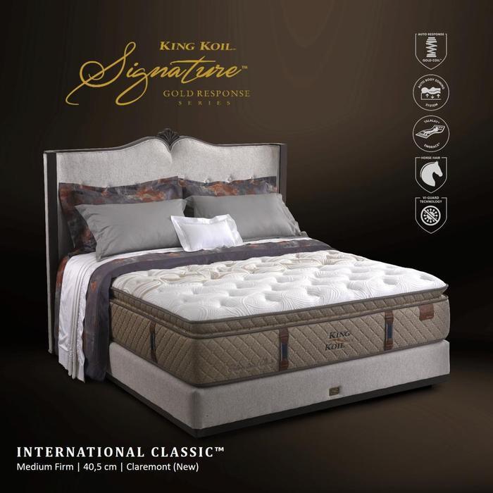 Full Set Kasur Springbed King Koil International Classic