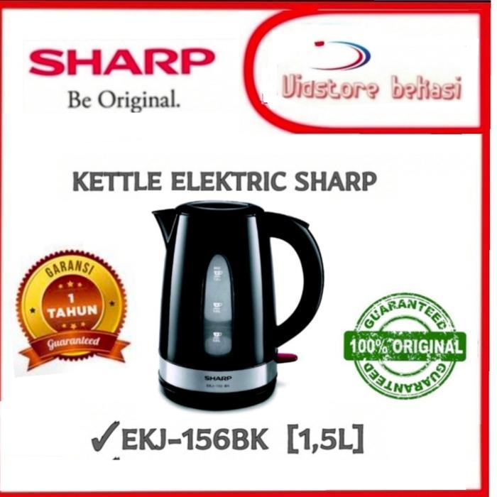 KETTLE LISTRIK SHARP 1,5 LITER EKJ-156BK JUG Teko Listrik Pemanas AIR