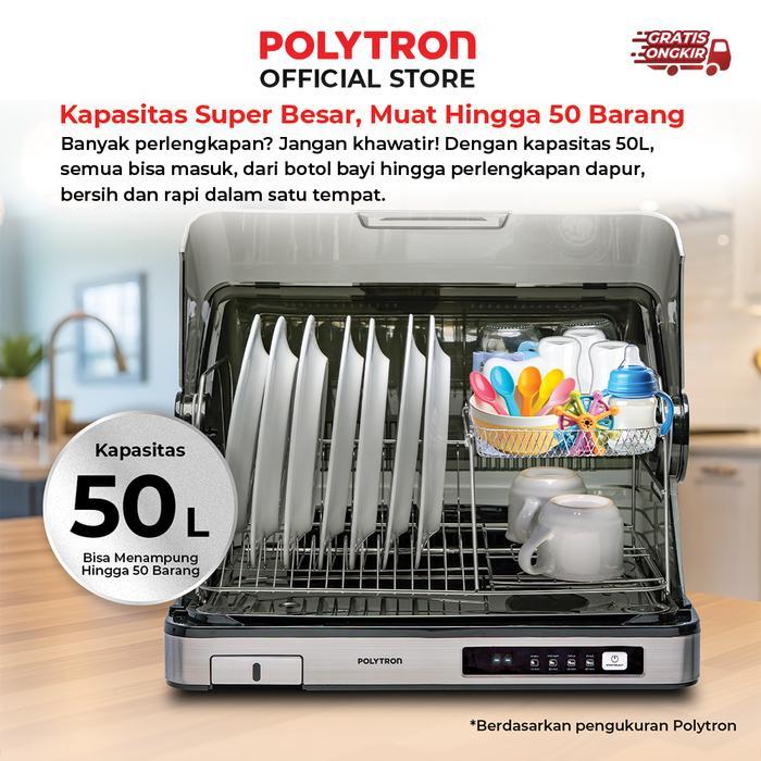 Promo Polytron Kitchenmate Dish Dryer Uv Sterilizer Botol Bayi Rak Pengering Piring 50 Liter - Pdd