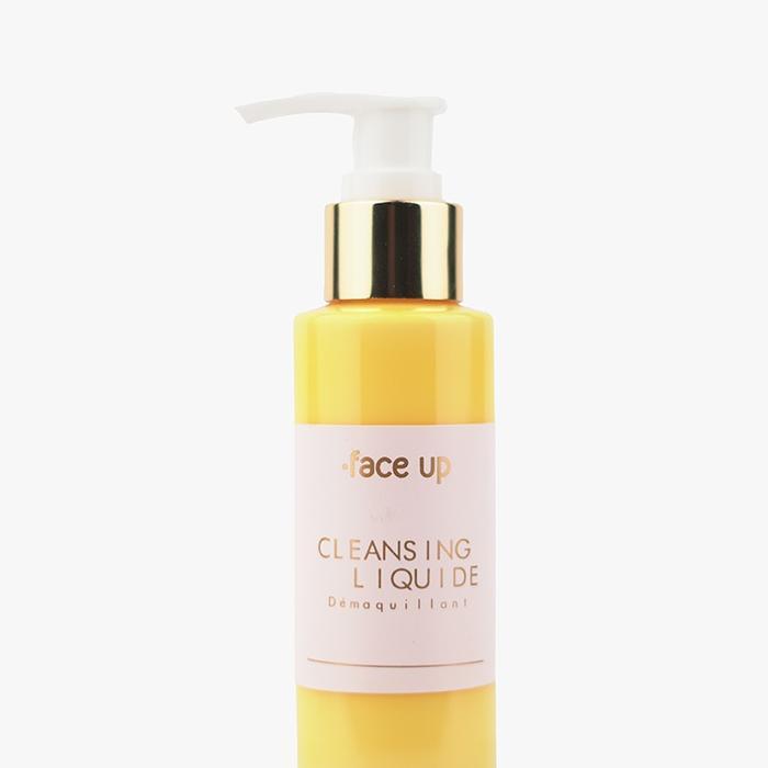 FACE UP CLEANSING LIQUIDE DEMAQUILLANT 100ML PEMBERSIH WAJAH ANTI AGING KAYA DENGAN ALMOND OIL &