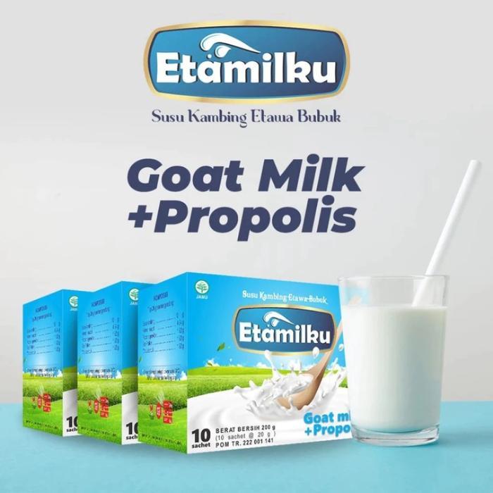 FermaMilk- 1 Box Etamilku Susu Kambing Etawa Goatmilk Plus Propolis (10 Sachet) Dairy