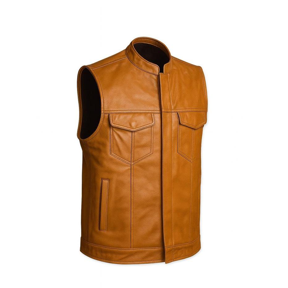 Rompi semi kulit pria rompi murah rompi turing rompi untuk motor Keren tnf vest Casual Hitam jaket