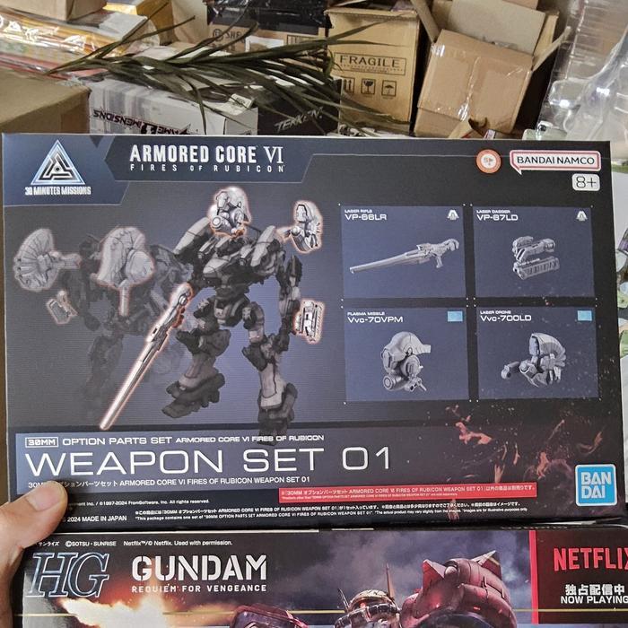 30MM OPTION PARTS SET FIRES OF RUBICON WEAPON SET 01 NIGHTFALL