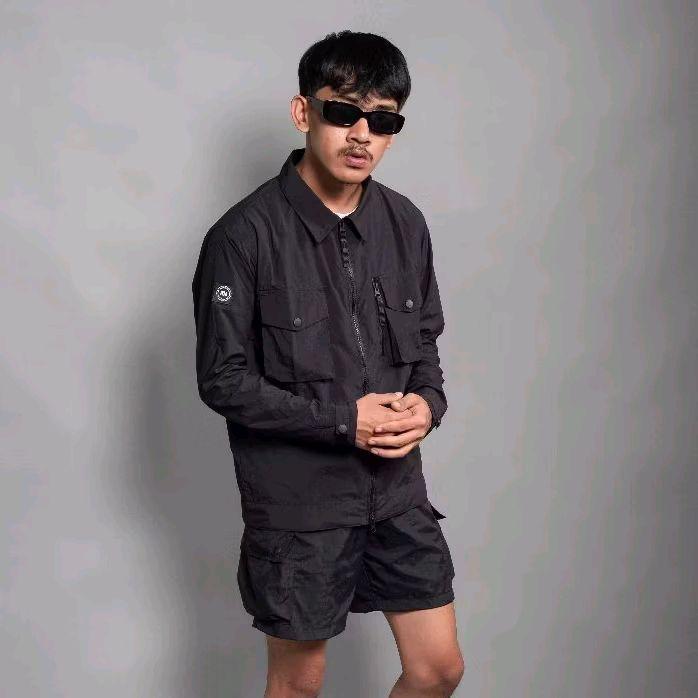 Troublemaker-Overshirt Jacket-Buckingham Black