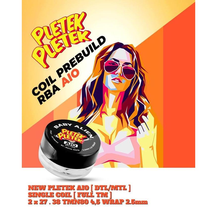COIL PLETEK PLETEK AIO 0.35 OHM BABY ALIEN DTL/MTL BY KOTA VAPE