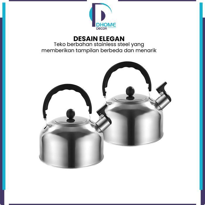 [COD] DH C1218 Teko Siul Kettle Ceret 3 Liter Bahan Stainless Steel
