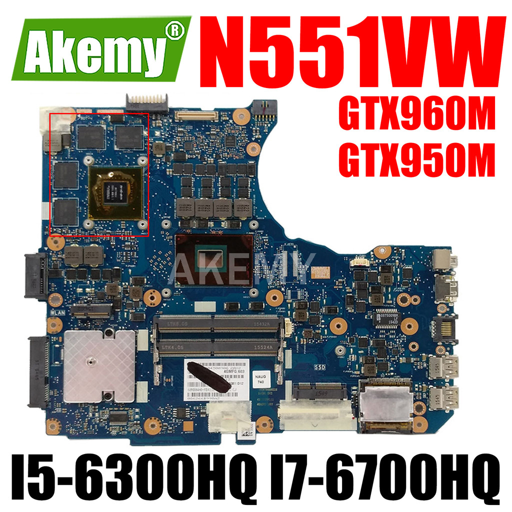 N551Vw Laptop Motherboard Gtx960M Gtx950M I5-6300Hq I7-6700Hq For