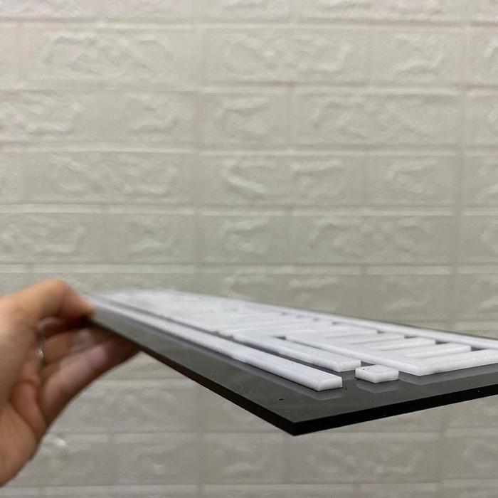 Kaligrafi Kufi Lafadz Bismillah Akrilik Laser Cut