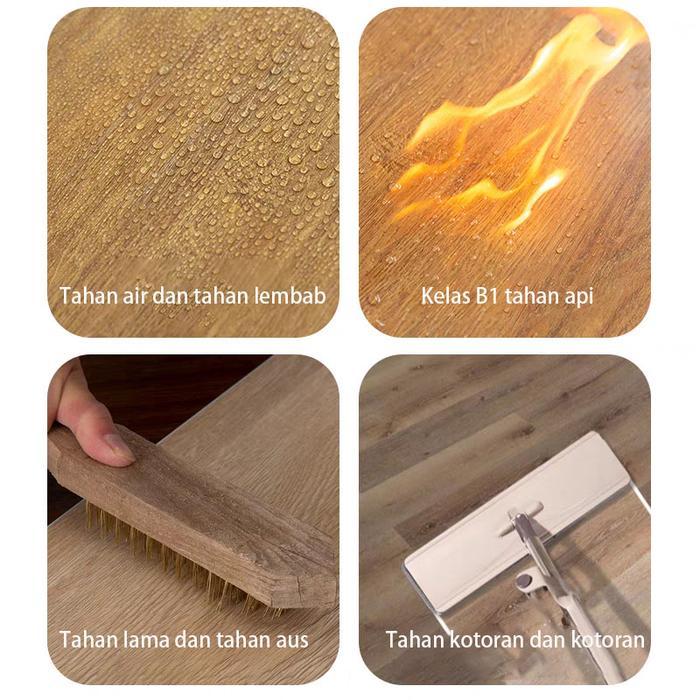 STIKER LANTAI VINYL 1 BOX (36 LEMBAR/7 LEMBAR) UKURAN 91.4X15.2 CM MOTIF KAYU TAHAN AIR ANTI RAYAP