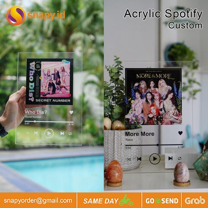 Acrylic Spotify Custom Pajangan Akrilik Musik Custom Gratis Ongkir