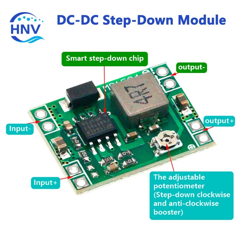 Ultra-Small Size Dc-Dc Step Down Power Supply Ule Mp1584En 3A Adjustable Buck Converter Forarduino