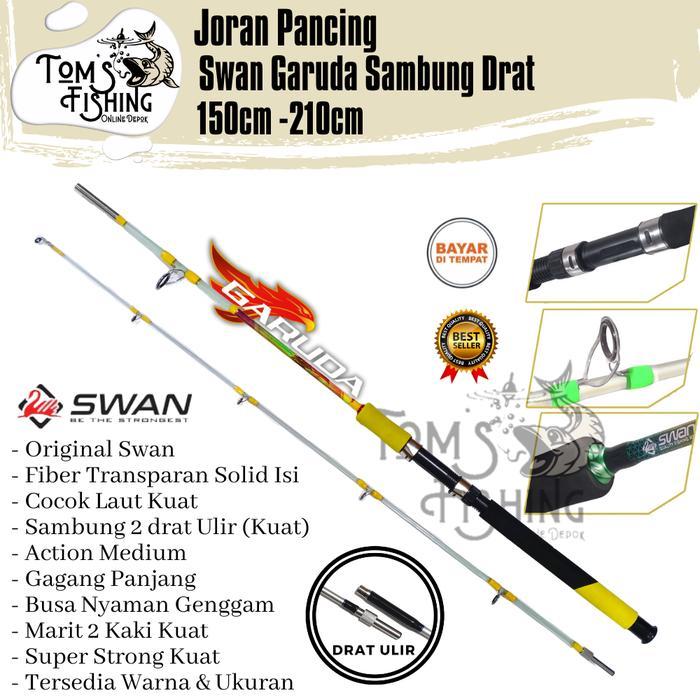 Joran Pancing Swan Garuda Transparan Solid 150Cm - 210Cm (Sambung Drat) Murah - Toms Fishing