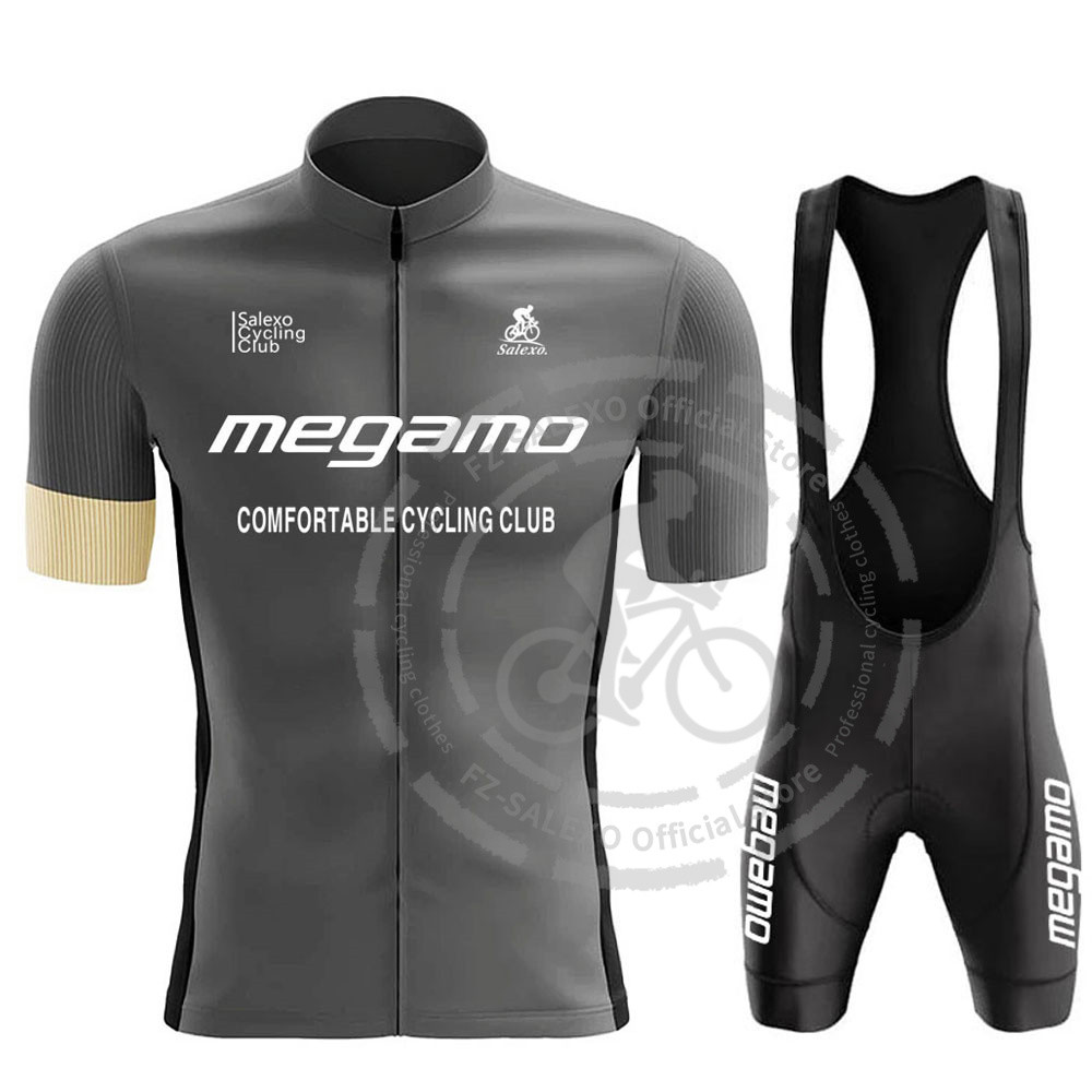2025 Salexo Megamo Cycling Jersey Set Men Summer Short Bike Clothing Ropa Ciclismo Bicycle Wear