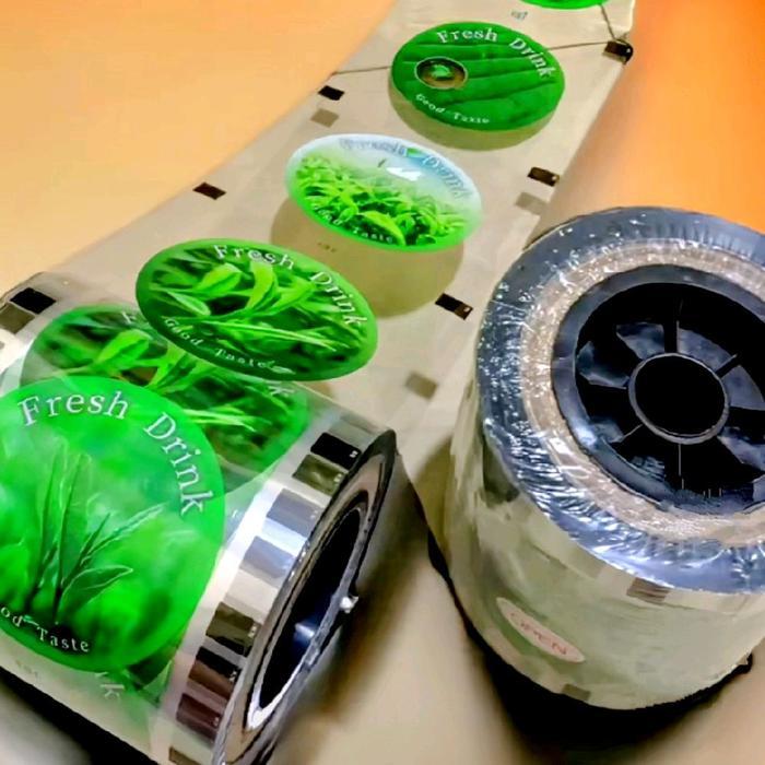 2000 CUP DAUN TEH LID CUP SEALER ; PLASTIK SEAL CUP MOTIF DAUN TEH ISI 2000 CUP