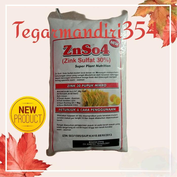 Pupuk znso4 1kg pupuk nutrisi untuk tanaman asem aseman Znso4 putih 1kg