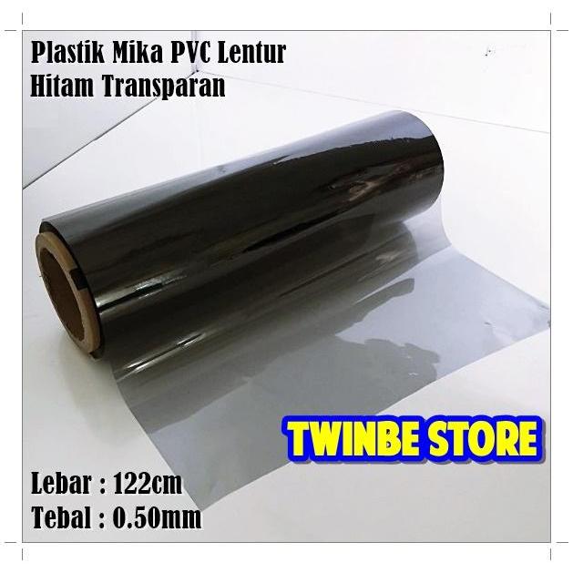 Plastik Mika Lentur Hitam Merah Pvc Flexible Tebal 0.50Mm Lebar 122Cm