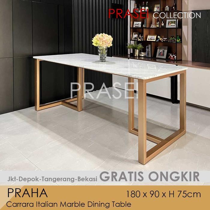 Praha - Modern Dining Table Meeting Table Meja Makan Meeting Marmer