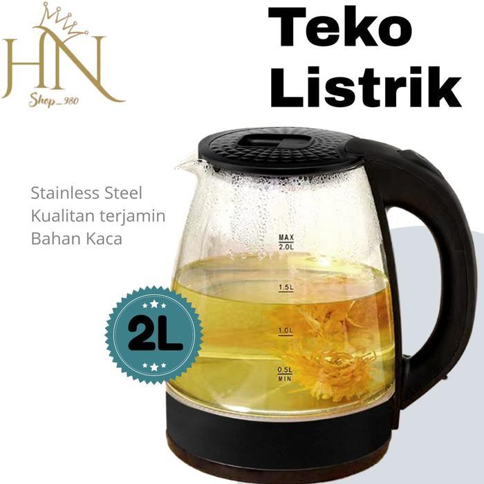 Teko sqrs elektrik kettle kaca SR-0604 pemanas air listrik