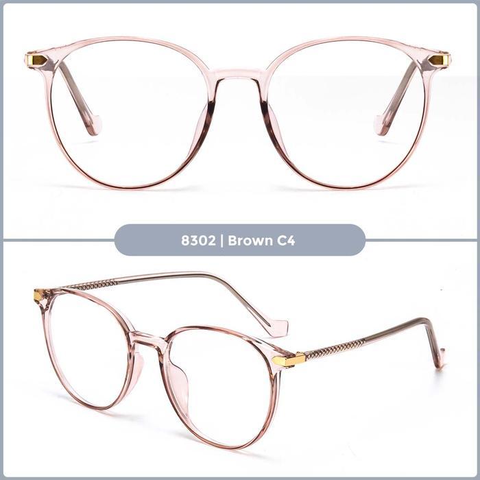 mhrr- Kacamata Bulat Oval Untuk Pria Dan Wanita Wajah Kecil Yang Cantik Frame Oval I Metal +