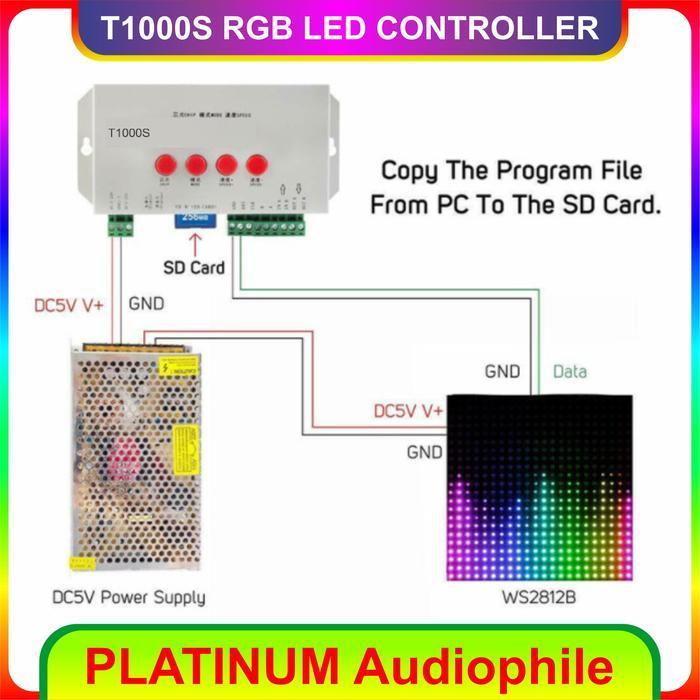 T1000S Controller Rgb Led Pixel Ws2811 Ws2812