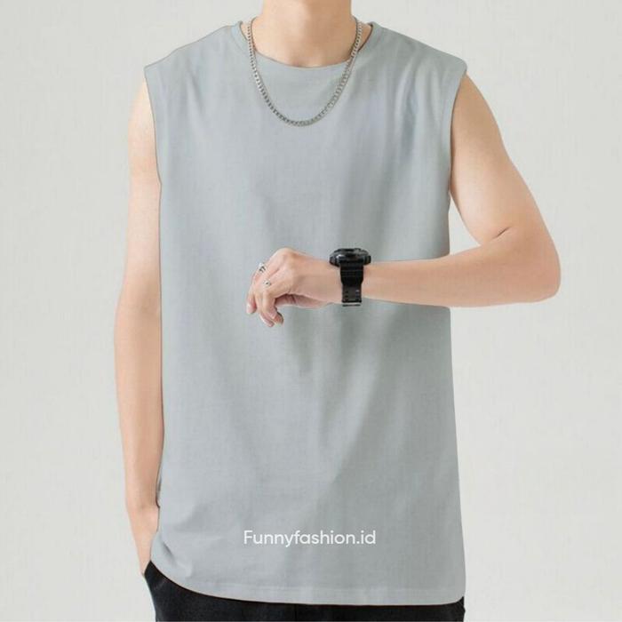 mguf- Singlet Pria Polos Dewasa - Singlet Pria Oblong Santai - Singlet Pria Distro Keren