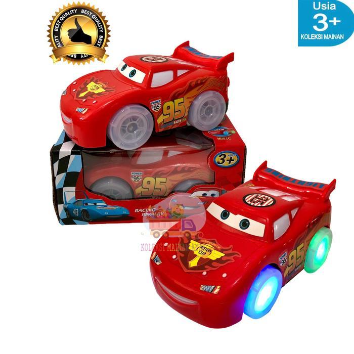 Mainan Anak Mobil Mobilan Mcqueen Cars Racing Sport Bump And Go Musik