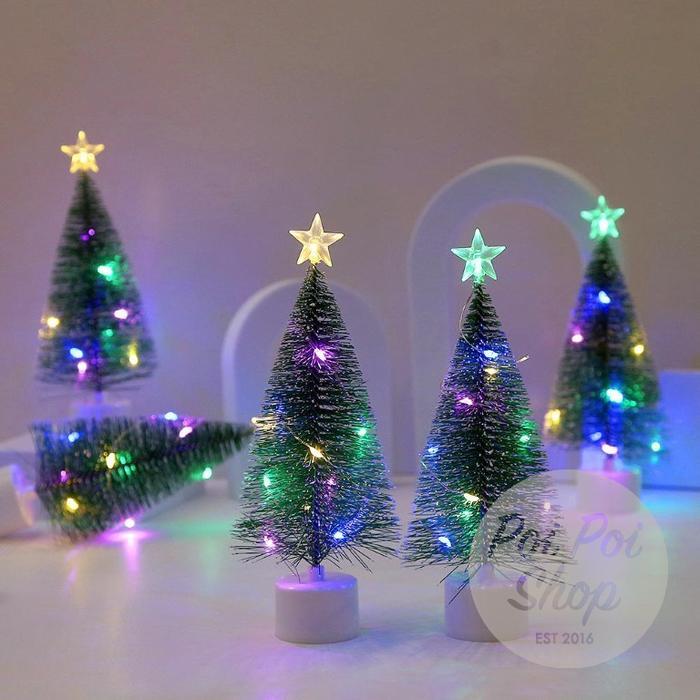 Promo Pohon Natal Lampu Rgb Mini Dekorasi Kado Souvenir Christmas Grosir Original