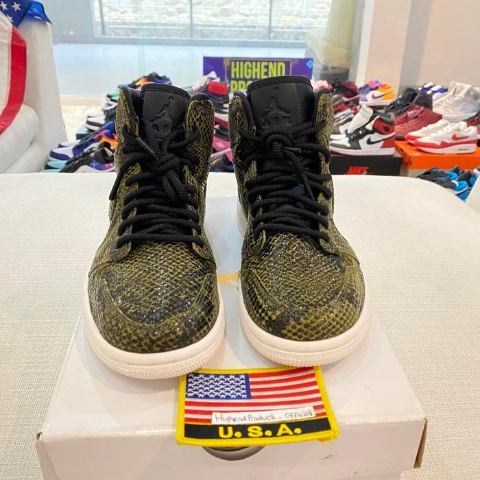 Sepatu Air Jordan 1 High Snakeskin Women 100% Ah7389-302