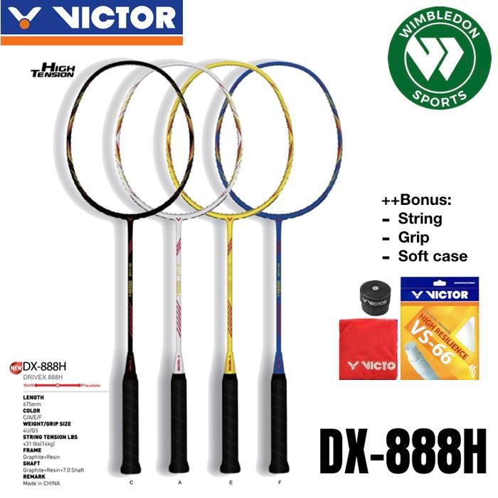 Raket Badminton Victor Drivex 888H / Raket Victor Dx-888H *Bonus*
