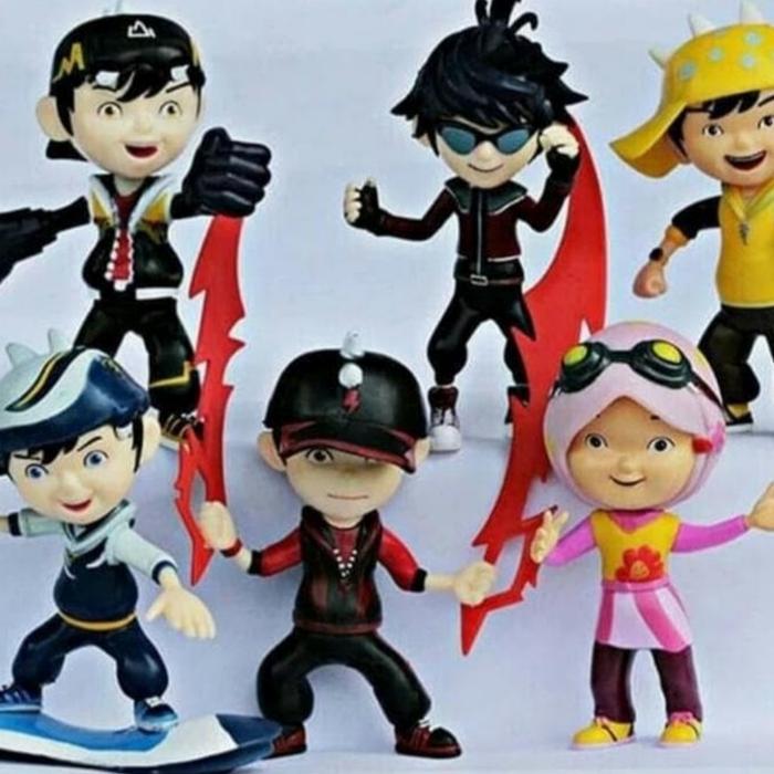 Berkualitas! action figure boboiboy mainan boboboy set isi 5 figur