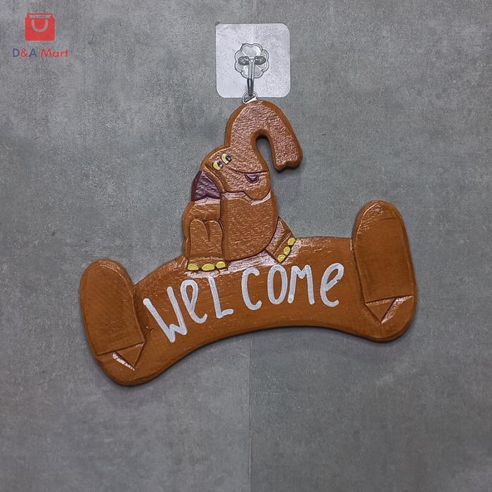 Hiasan Dinding Gantung Selamat Datang Welcome Gambar Gajah Home Decor