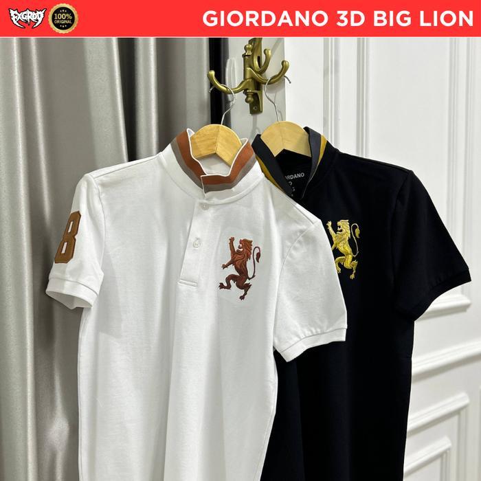 [Free Goodiebag] Polo Giordano Original, Shirt Pria, Man 3D Lion & Embos Lion