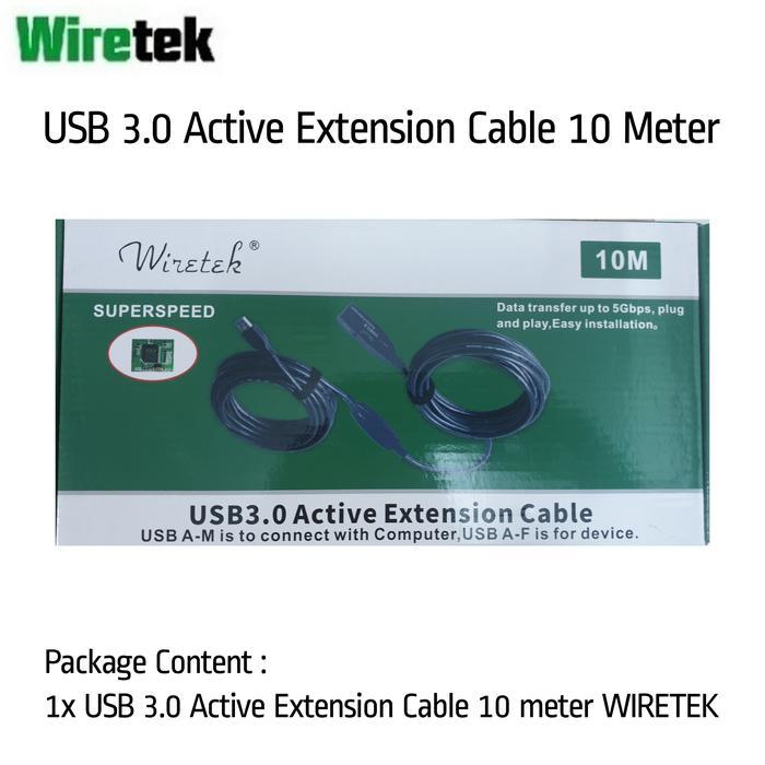 Wiretek Usb 3.0 Active Extension Cable 10 Meter