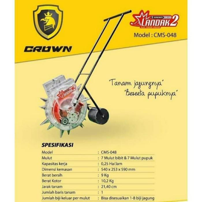 Alat Tanam Jagung Dan Pupuk 2 Tabung Crown Cms 048