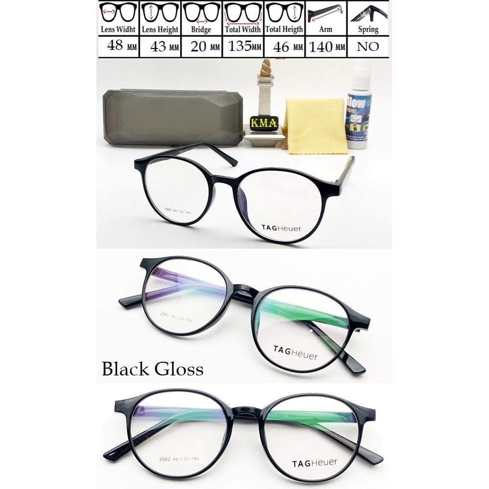 Frame Kacamata Minus Tagheuer Pria Dan Wanita Kacamata Retro Bulat