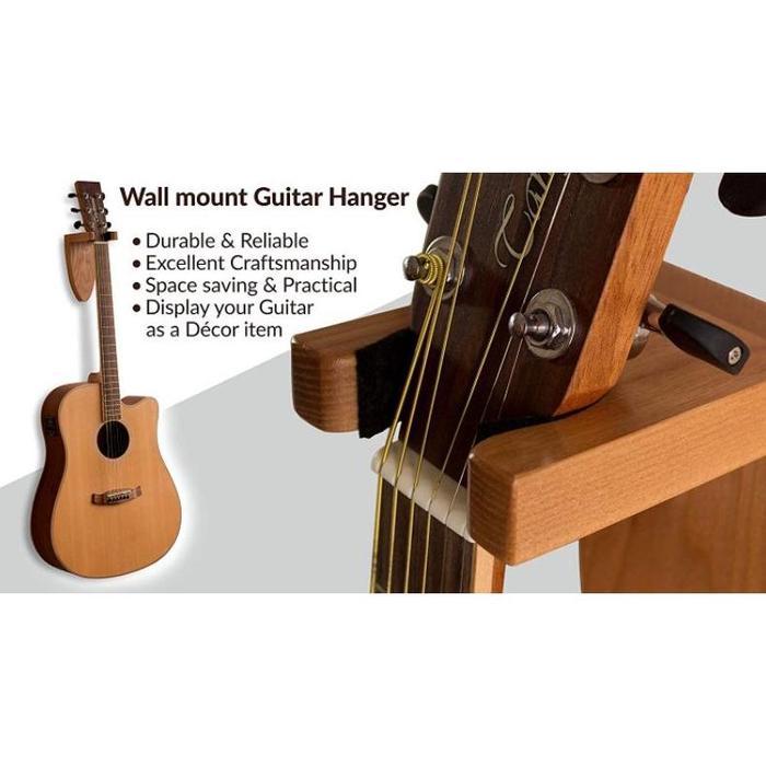 DINDING KAYU GITAR , GANTUNGAN GITAR ,RAK GITAR PEMEGANG UNTUK LISTRIK