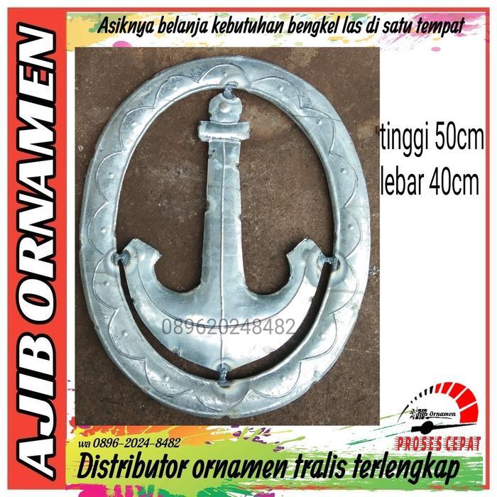 ornamen pagar tralis model jangkar BESAR