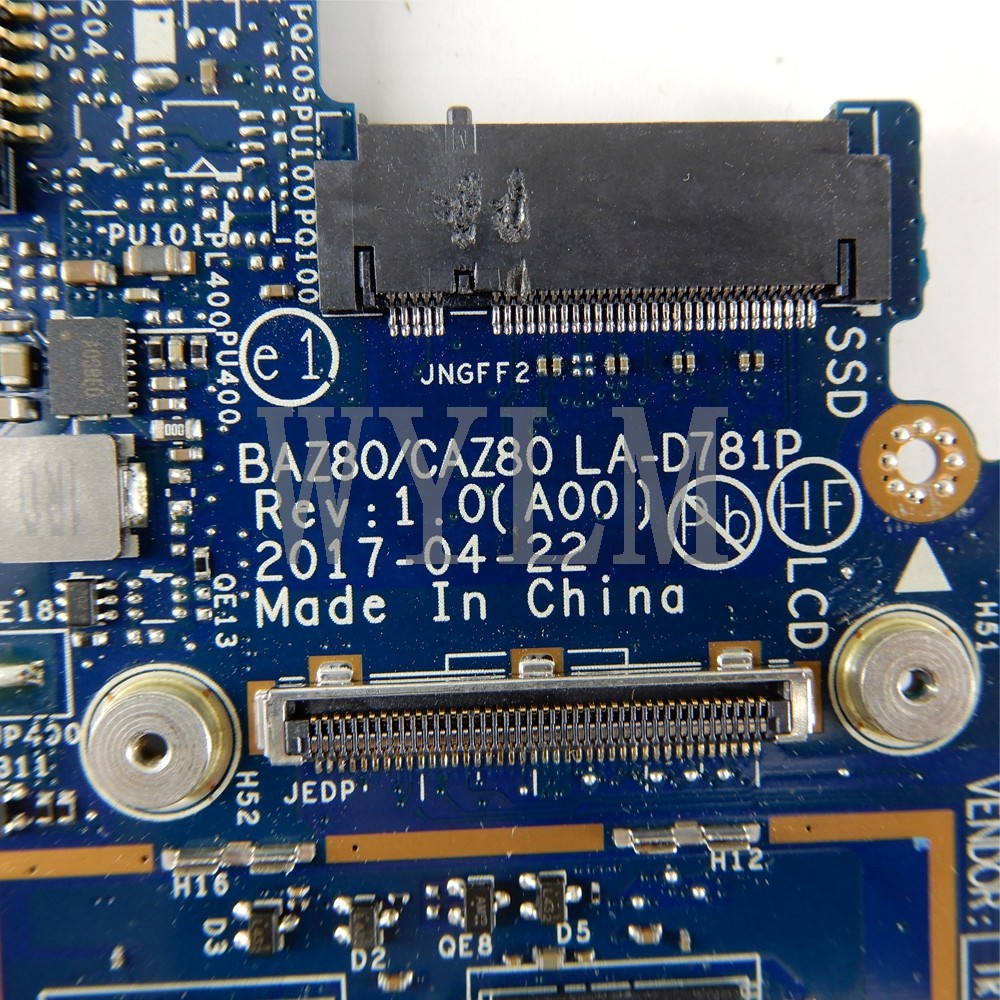 La-D781P With I5-7Y57 Cpu Mainboard For Dell Xps 13 9365 Laptop