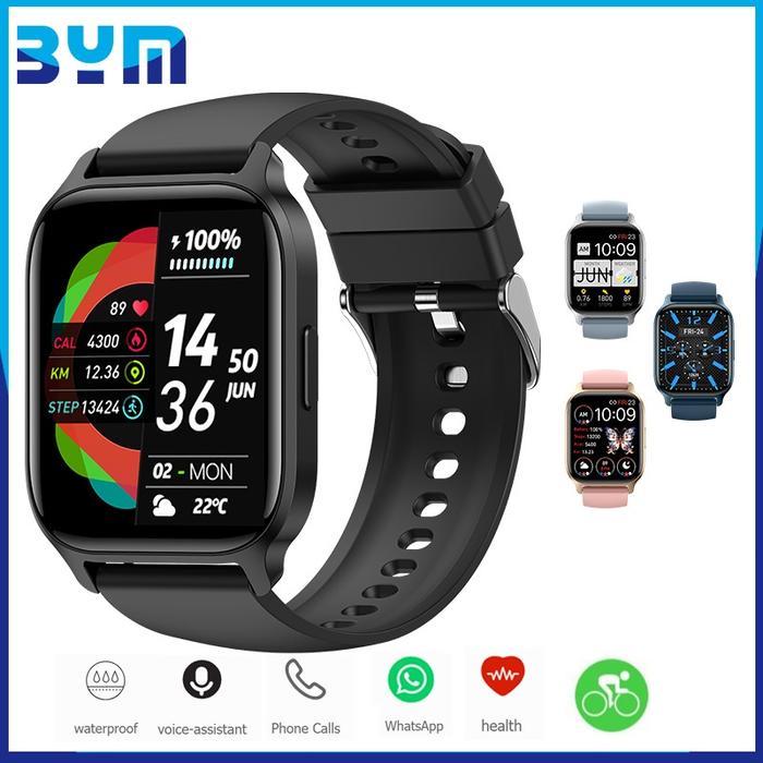 BYM Y3 Smartwatch kesehatan Pria Wanita Layar 1.85" HD Bluetooth Telepon Notifikasi WA Jam Tangan