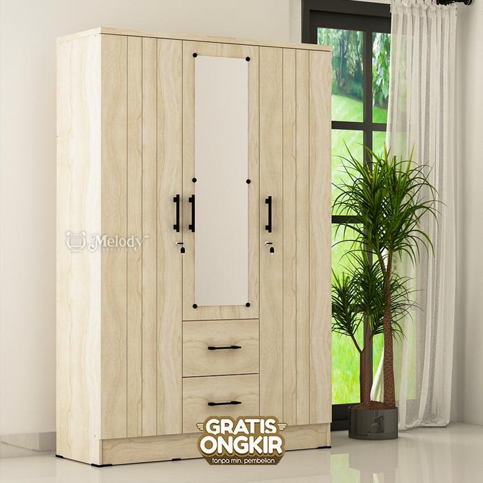 Melody Furniture-Lemari Pakaian Lemari Baju Bianca 330LL Asianoaklight