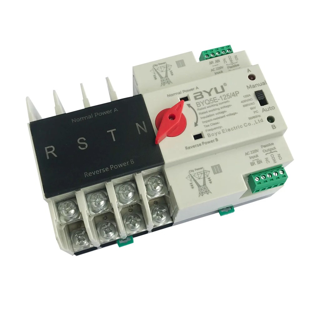 Best Dual Power Automatic Transfer Switch 3 Phase 4P Din Rail Ats 400V 110V Electrical Selector