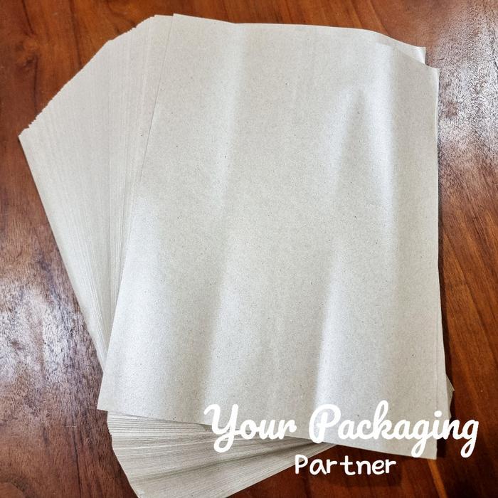 KERTAS PEMBUNGKUS NASI KERTAS MINYAK COKLAT DUA ELANG 200 LEMBAR KEMASAN NASI BUNGKUS DLL