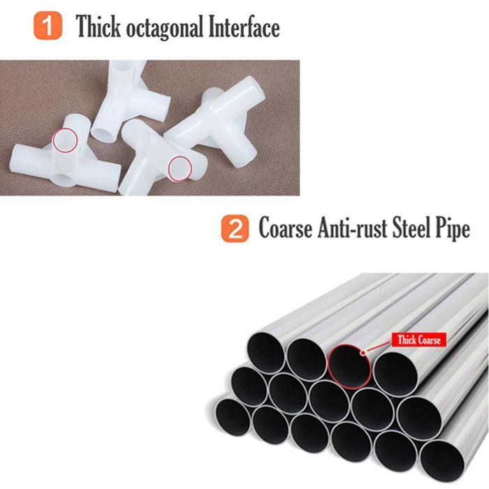 RAK SEPATU LEMARI SUSUN RAKIT RANGKA PIPA BESI 10 TINGKAT