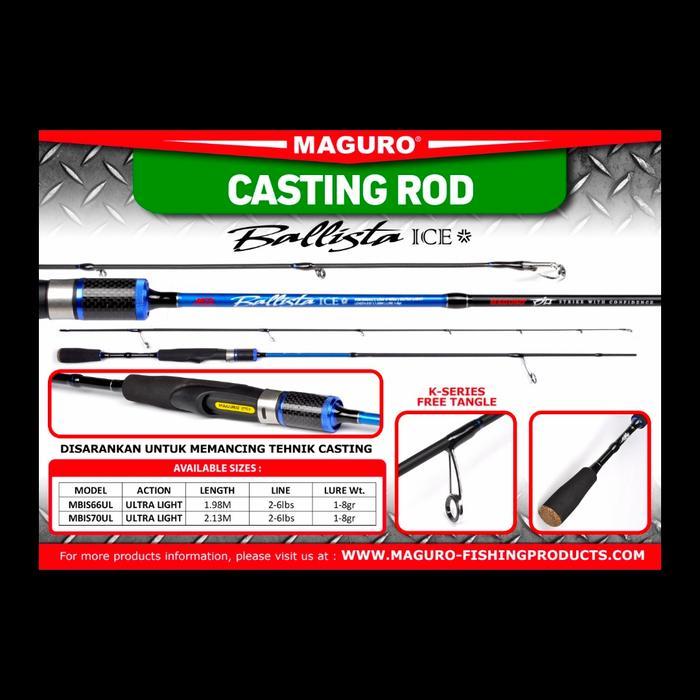 Joran Ul Maguro Ballista Ice Flame 662 2-6 Lb Ultralight -Gratisongkir