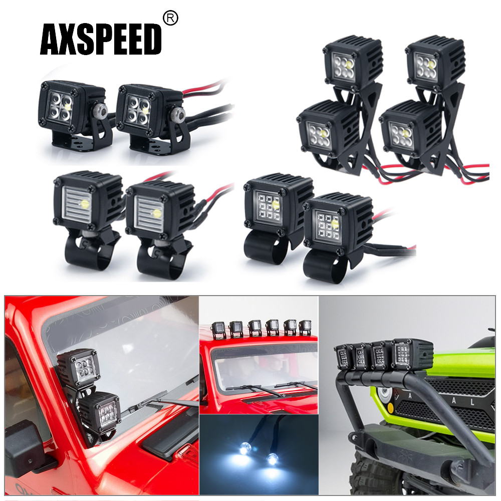Axspeed Luggage Rack Led Lights Spotlight For Trx4 Trx6 Axial Scx10 Wraith Axial Scx24 1/10 Rc