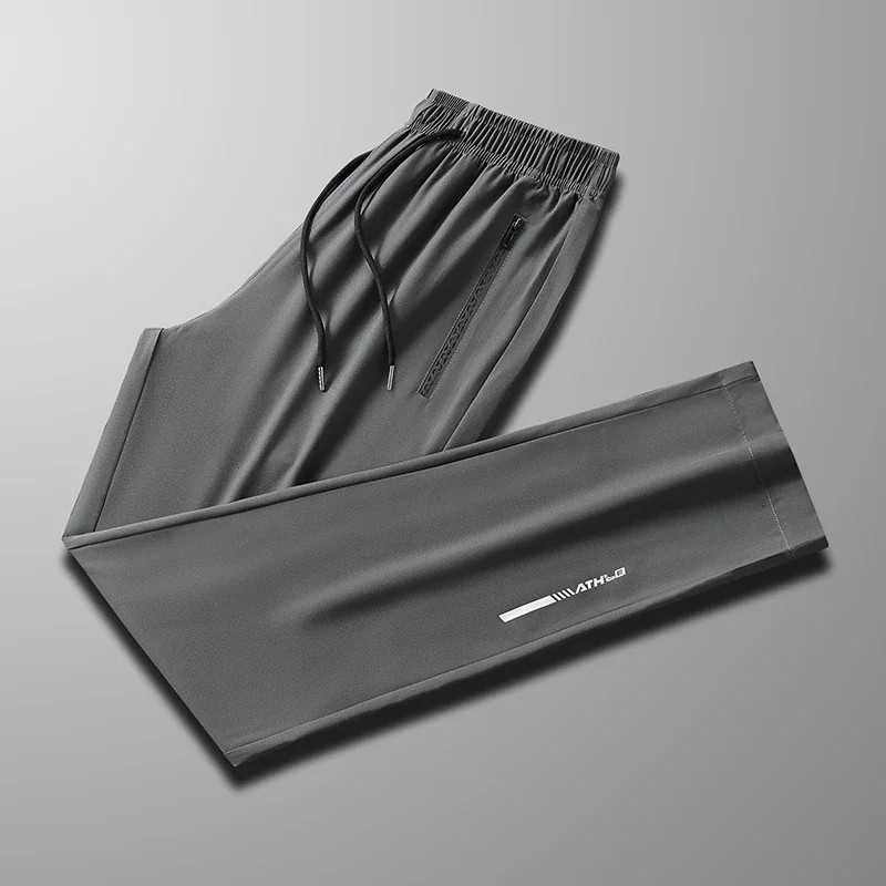 High Quality Ice Silk Air-conditioned Pants, Summer Thin, Oversized, Loose, Breathable, Quick