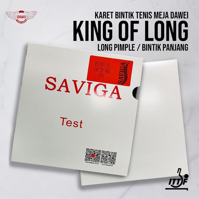 TERLARIS KARET TENIS MEJA BINTIK DAWEI SAVIGA TEST KING OF LONG GINAL READY STOCK