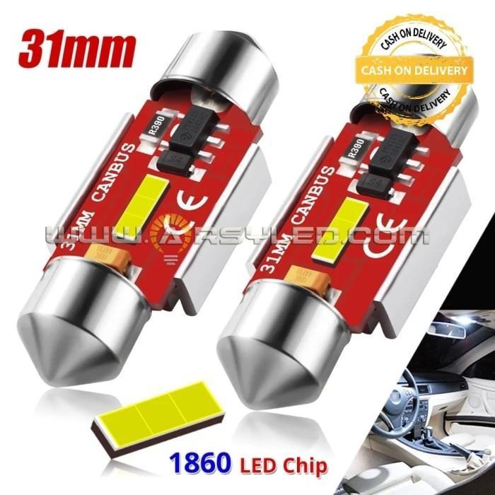 ARSY LED Lampu Kabin Plafon 28 31 36 39 41 mm CHIPSET X-trim Terang Mobil