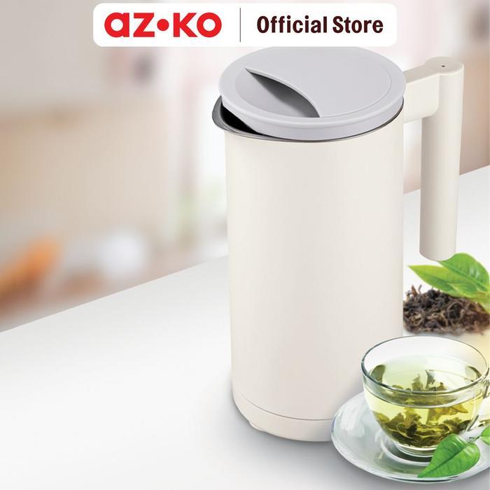 AZKO Kris 700 ml Teko Listrik Double Wall - Putih Ceret Food Grade Elektrik Ketel Air Electric